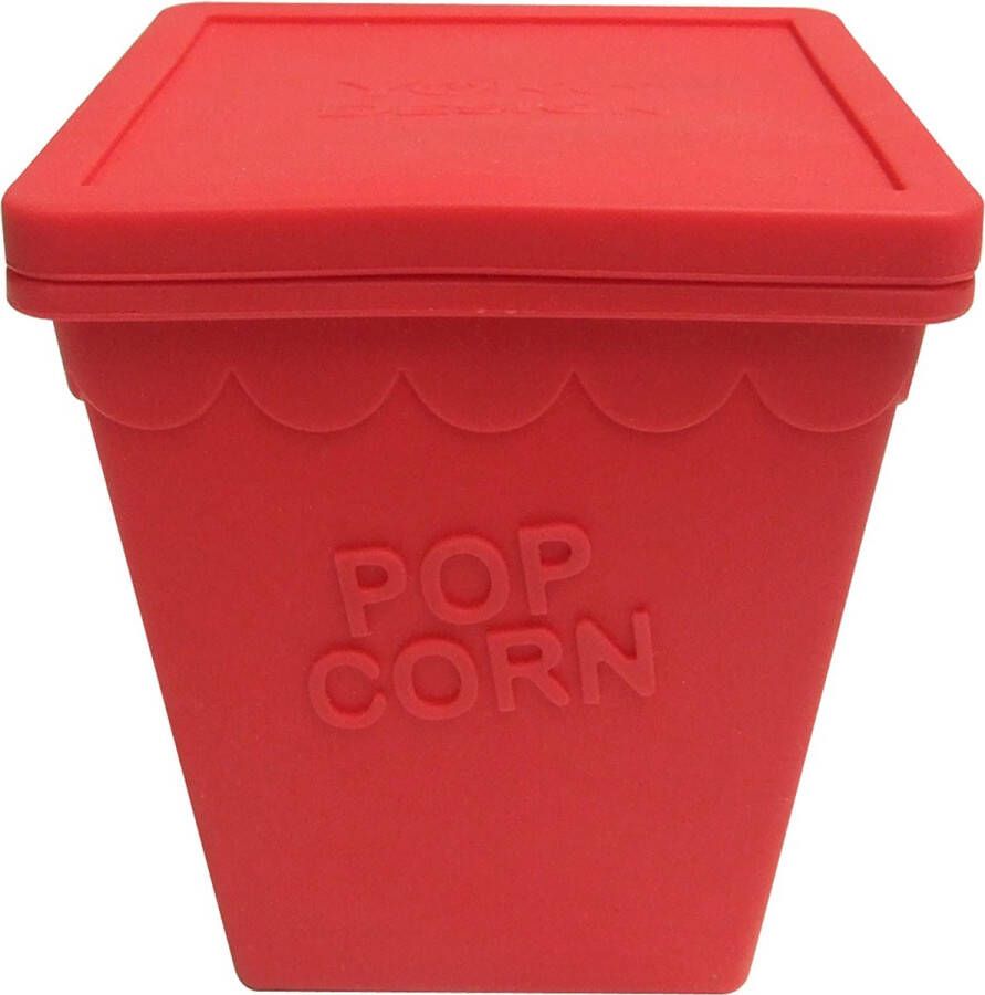 YK Design Magnetron Popcorn Maker Siliconen Air Popper Bowl Rode Magnetron Siliconen Kommen Keuken Popcorn Making Tool Food Grade Silicone rood