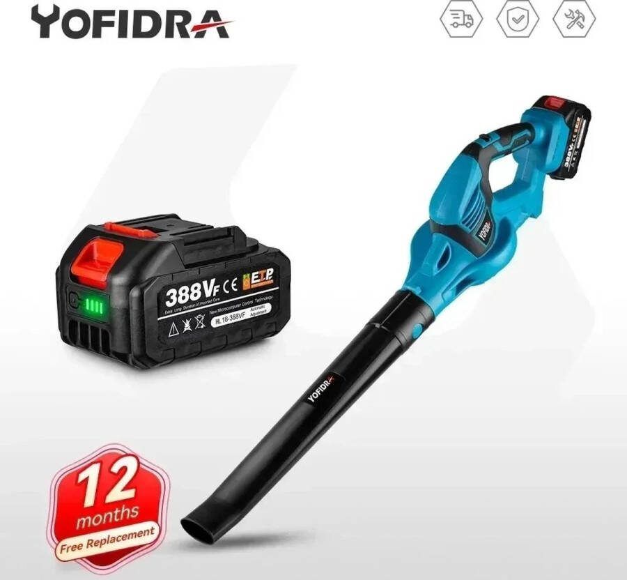 Yofidra Mazeroo Krachtige Elektrische bladblazer Draagbare Accu Blad Sneeuw Stof Blazer Voor Makita 18V Batterij.Mazeroo