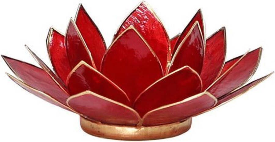Yogi & Yogini Lotus Sfeerlicht Rood 1e Chakra Goudrand
