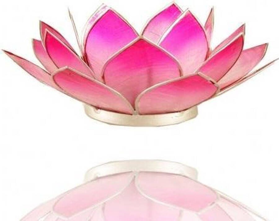 Yogi & Yogini Lotus Sfeerlicht Roze Zilverrand