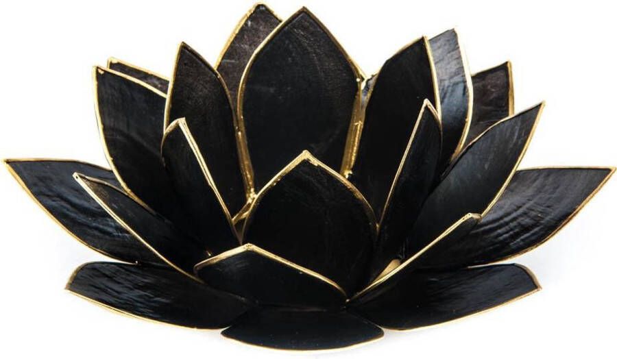 Yogi & Yogini Lotus Sfeerlicht Zwart Goudrand