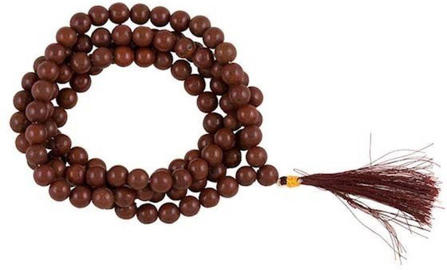 Yogi & Yogini Meditation Mala Rode Jaspis 108 Kralen