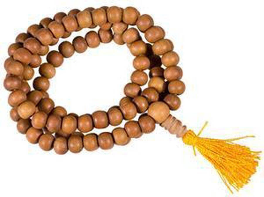 Yogi & Yogini Meditation Mala Sandelhout 108 kralen 0.8 cm S