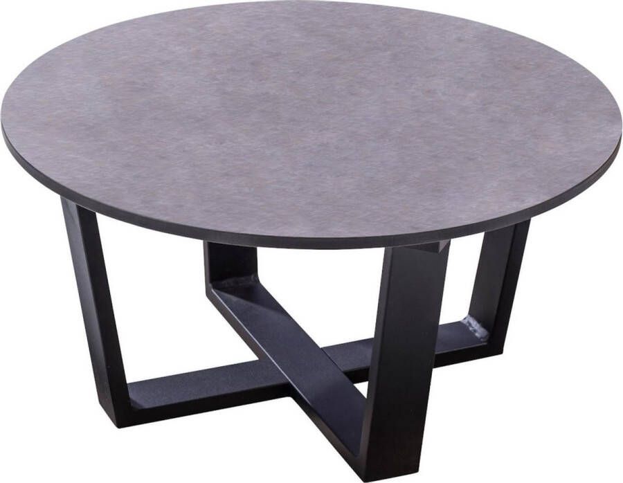 Yoi Teeburu coffee table 60x31cm. alu black concrete