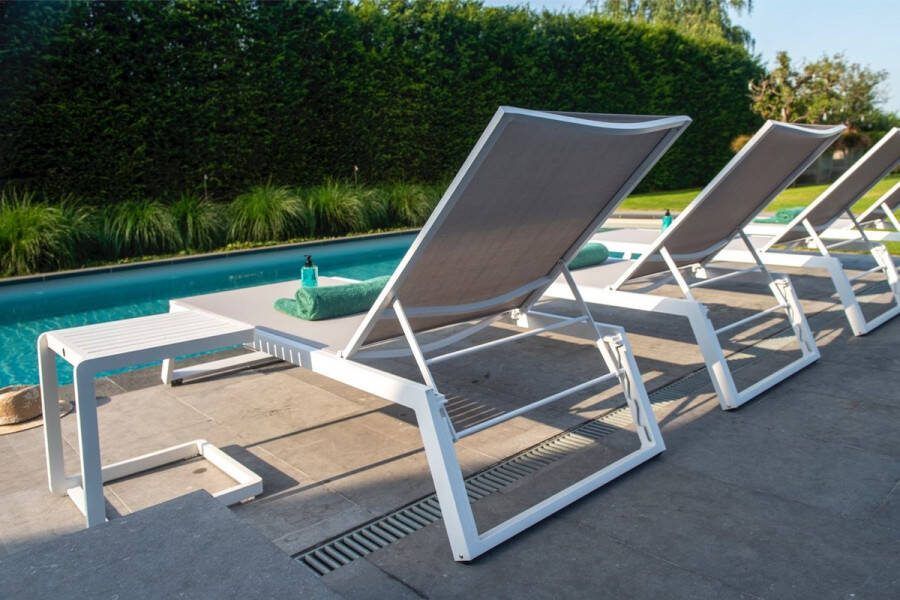Yoi Hokan lounger side table 40x40 cm aluminium salix