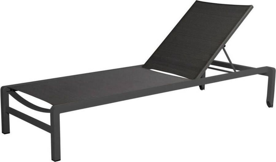 Yoi Hokan stackable lounger alu dark grey carbon textilene