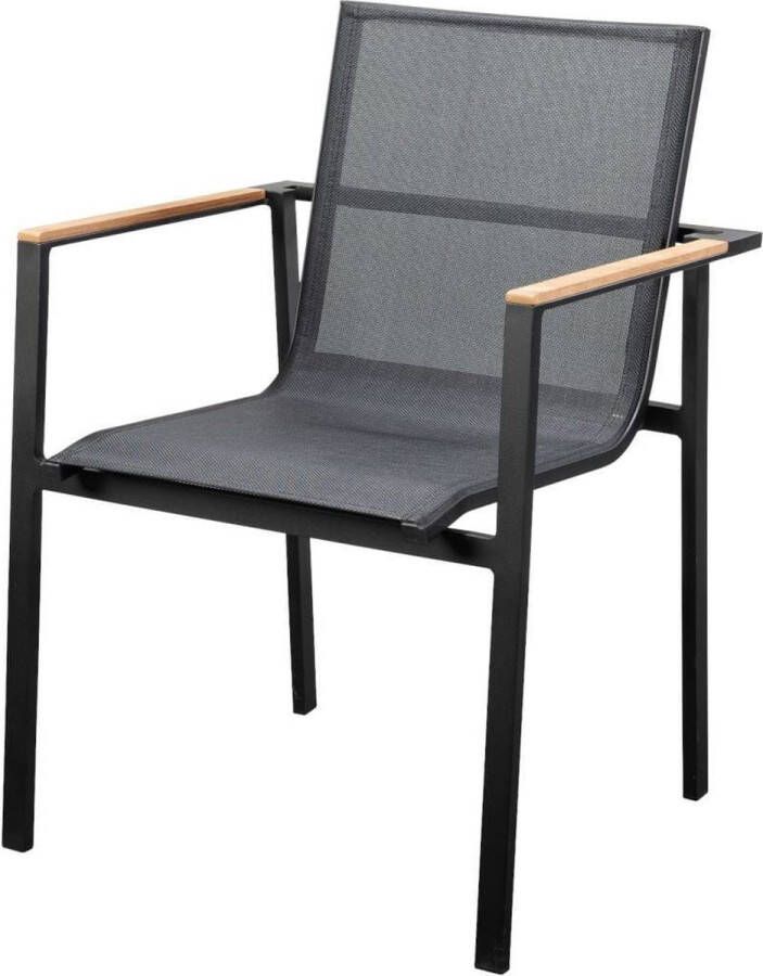Yoi Mizu stackable dining chair alu black black textilene
