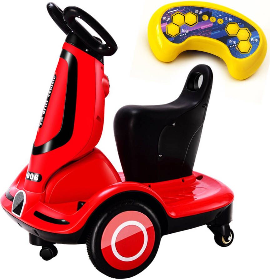 Yokids Elektrische Step voor Kinderen – Elektrische Kinderauto met Afstandsbediening 6v 4.5 AH Accu Rood