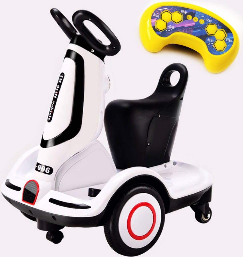 Yokids Elektrische Step voor Kinderen – Elektrische Kinderauto met afstandsbediening 6v 4.5 AH Accu Wit