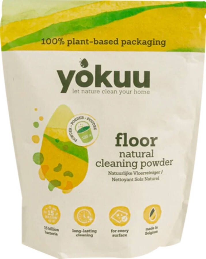 Yokuu Vloerreiniger 500g Vloerzeep Goed voor 125 Emmers voor alle Grondtypes Zero Waste Poetsmiddel