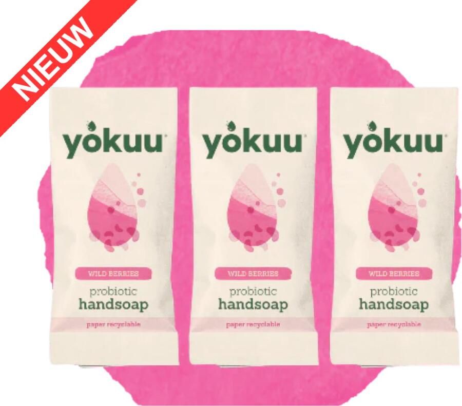 Yokuu Probiotische Vegan Handzeep – Wilde Bessen Geur – Navulling met 1 Parel – Schuimende Waterloze Zeep