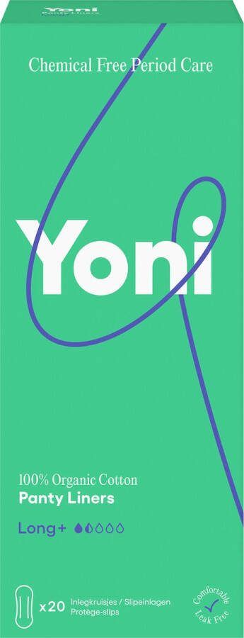 Yoni 100% Biologisch Katoenen Inlegkruisjes Extra Lang 20 stuks