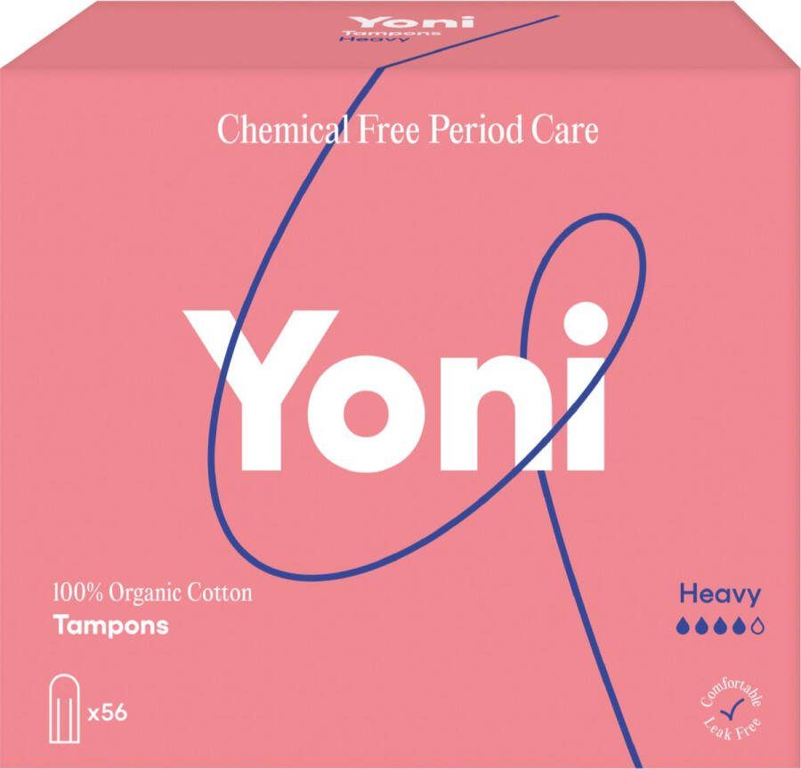 Yoni Tampons Heavy 100% Biologisch Katoenen 56 stuks