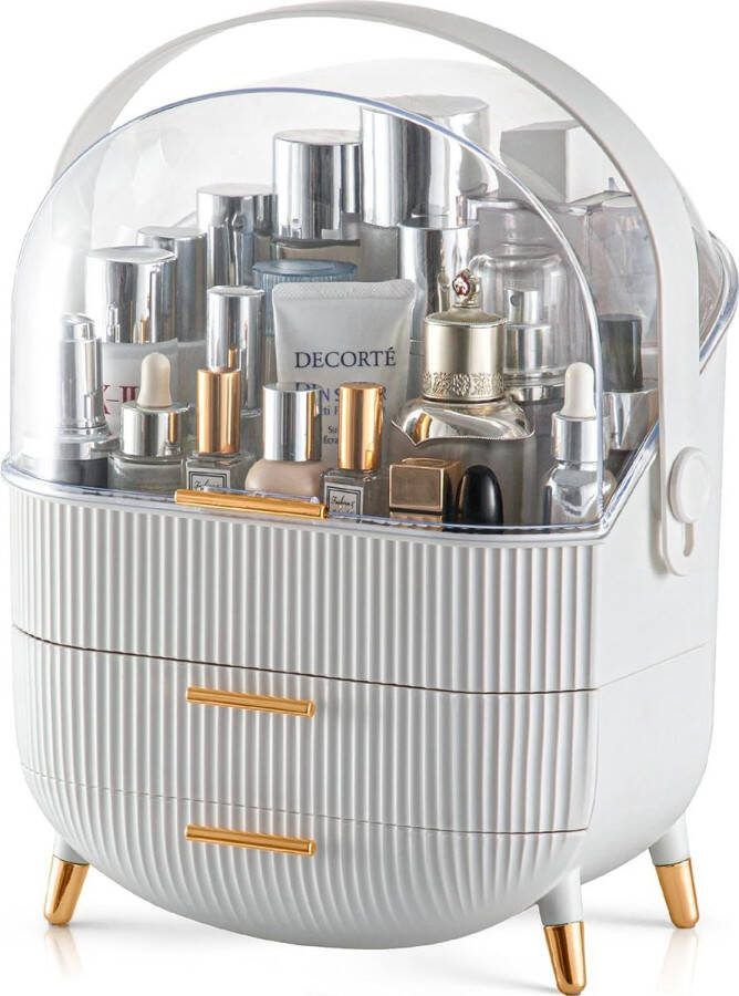 YONO Make Up Organizer Ladekast Opbergdoos voor Skincare en Sieraden XL Wit