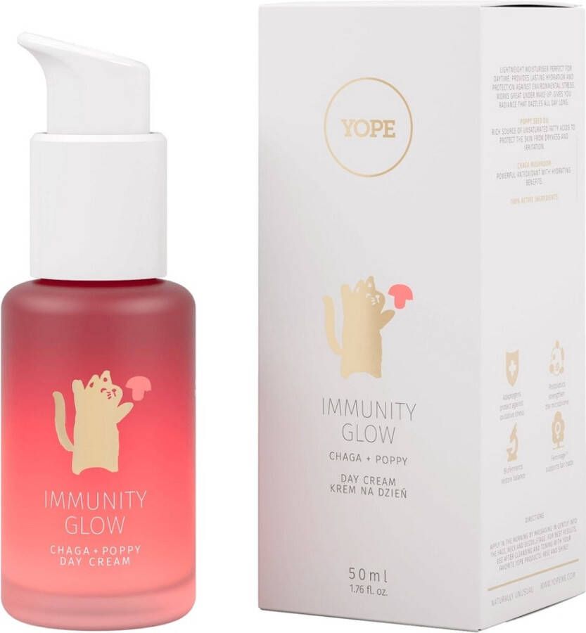 Yope Immunity Glow dagcrème Chaga + Klaproos 50ml