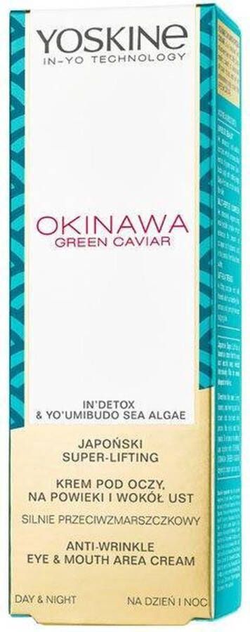 Yoskine Okinawa Green Caviar Eye Cream For Eyelids And Around Mouth For Day Even At Night 15Ml