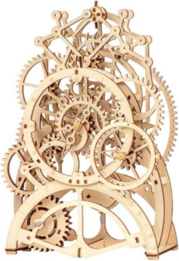 You-home.nl Houten 3D puzzel voor volwassenen Slingerklok Pendulum Clock Mechanisch Educatief Vrije tijd Robotime Model bouwpakket