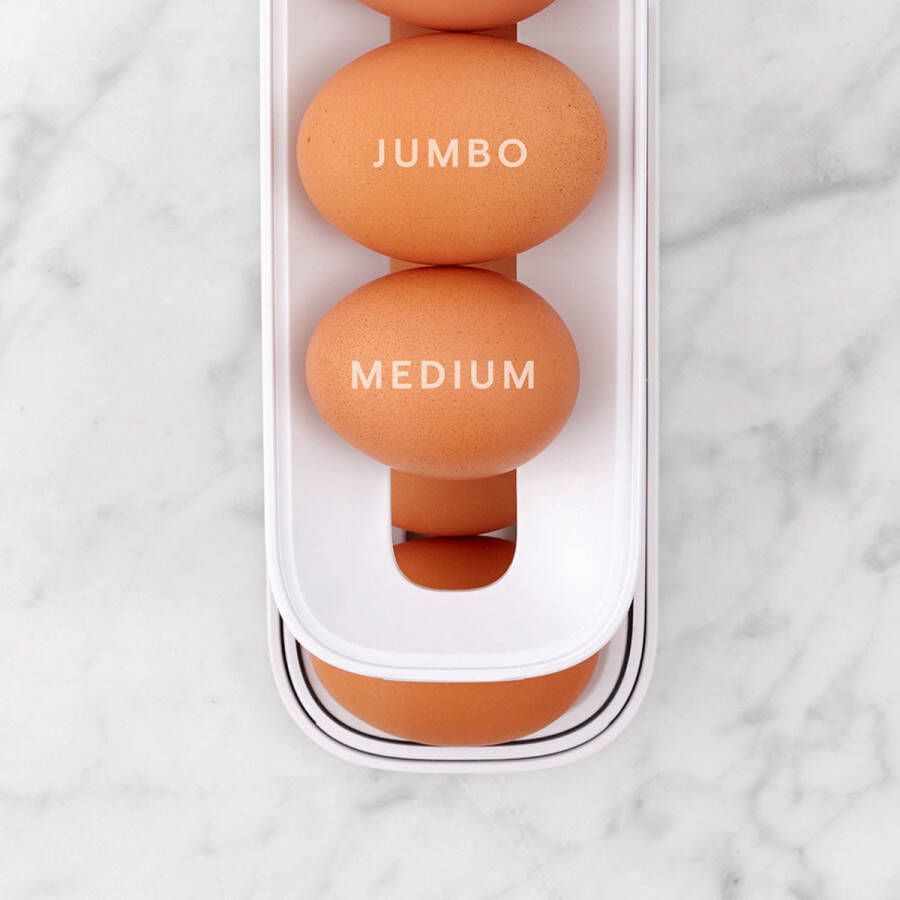 YouCopia Eierhouder dispenser 12 tot 14 eieren 50414 Klaar voor gebruik Duurzaam BPA-vrij
