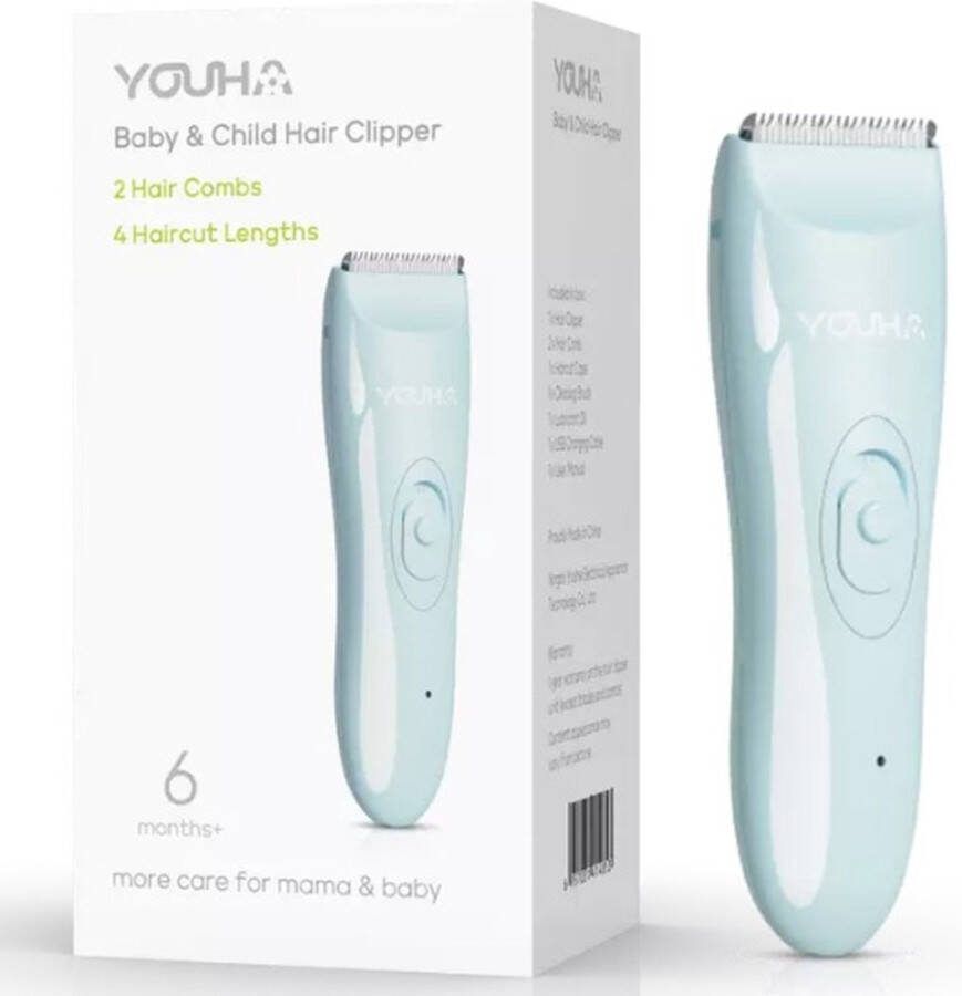 Youha Elektrisch scheerapparaat Tondeuse voor Baby Kinder Tondeuse Trimmer 2 haarkammen Inclusief laadkabel IPX 6