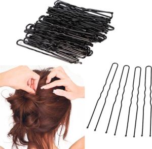 Youhomy accessoires Dames Haarspelden zwart U vormige- 100 stuks Haarspeldjes voor Vrouwen Meisjes- U pins goud- haarspelden kapper- haarclips