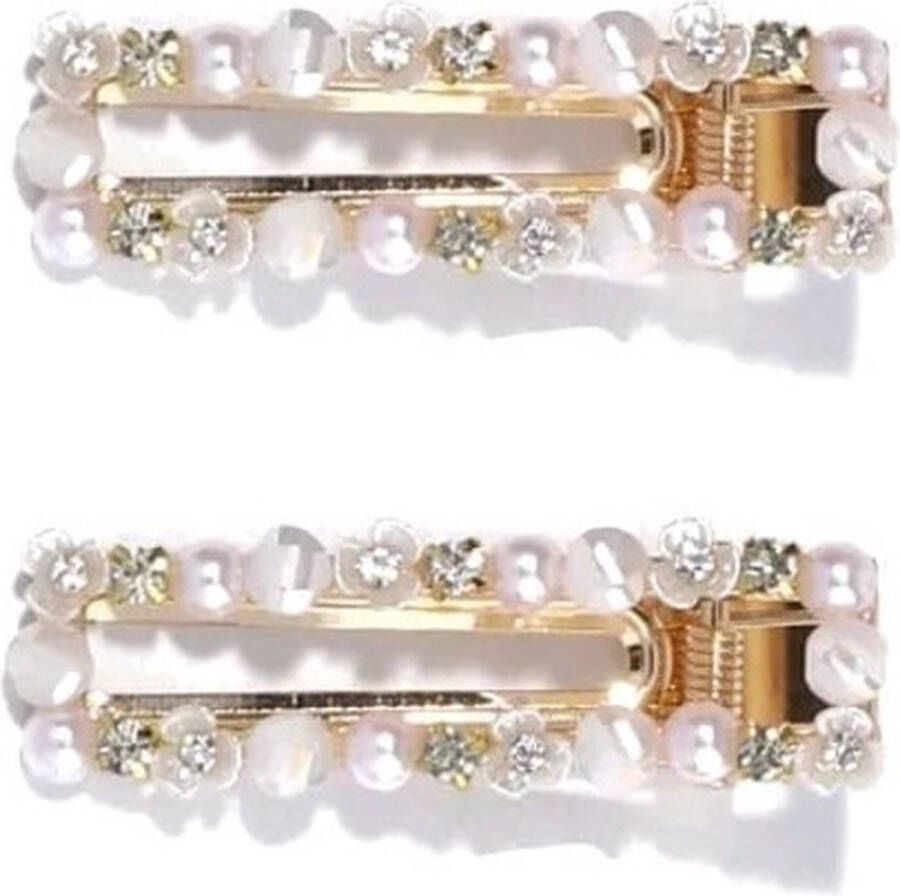 Youhomy accessoires Prachtige haarclips 2 stuks Kristal vierkant Haarfashion haarspeld- meisjes dames haarmode| Gala feest| Feest gelegenheden| Haar accessoire Bruid| Bruidsmeisje| Vrouwen| Dames cadeau Sinterklaas| Kerstcadeau