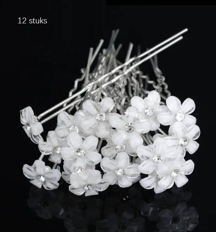 Youhomy accessoires Sierlijke Bruids Haar Clips Bloem 12 stuks Haarpin Haarsieraad Vintage Haarsieraad Haarversiering Haaraccessoire Feest Bruiloft Kerst Gala