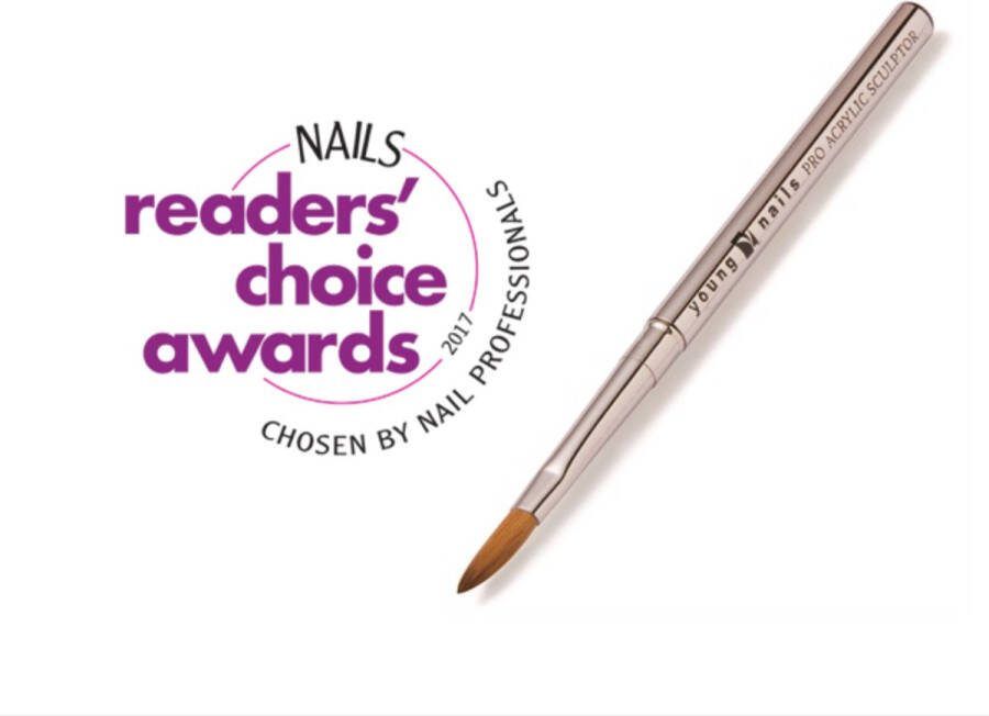 YOUNG NAILS Finesse Pro Acrylic Sculptor Brush Acryl Penseel