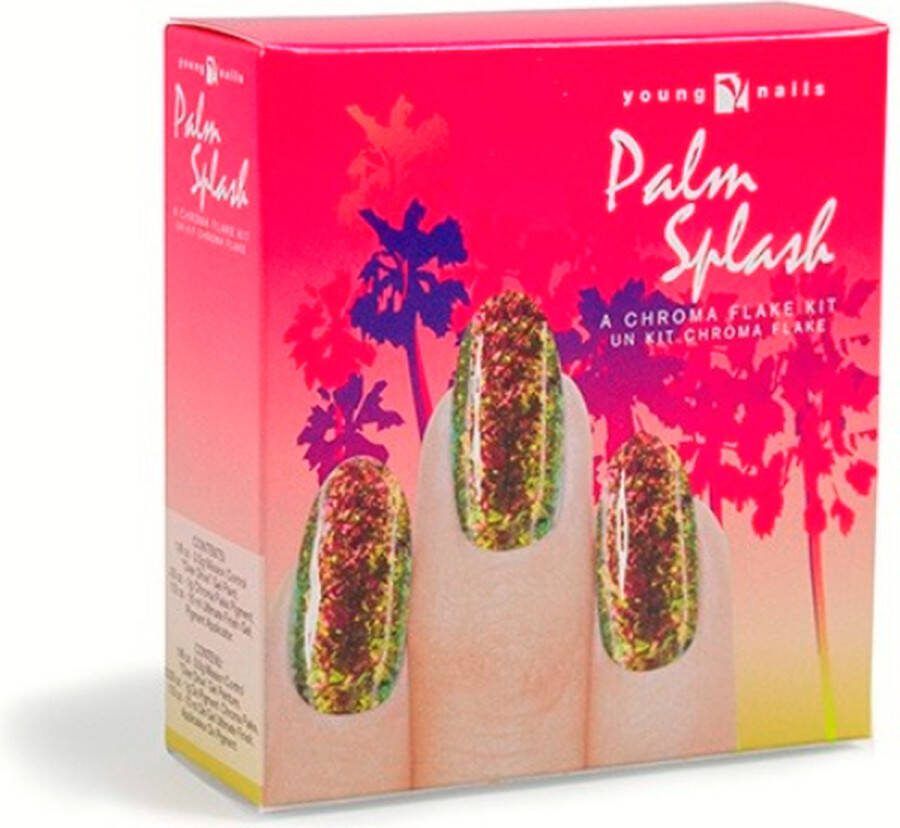 YOUNG NAILS Palm Splash Chroma Flake Kit- Nail Art Kit