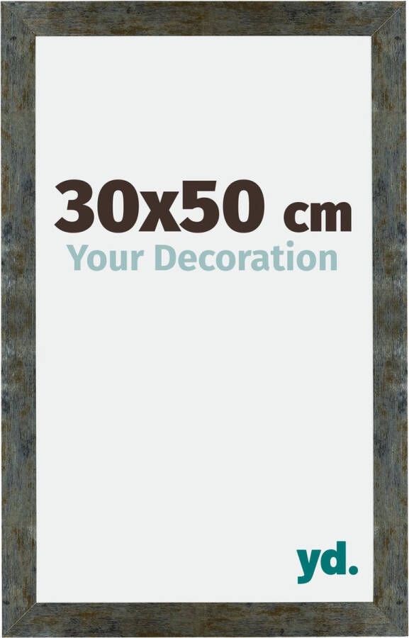 Your Decoration Mura MDF Fotolijst 30x50 cm Blauw Goud Gemeleerd