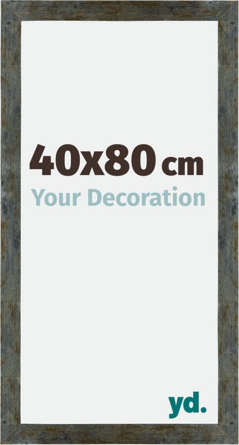 Your Decoration Mura MDF Fotolijst 40x80 cm Blauw Goud Gemeleerd