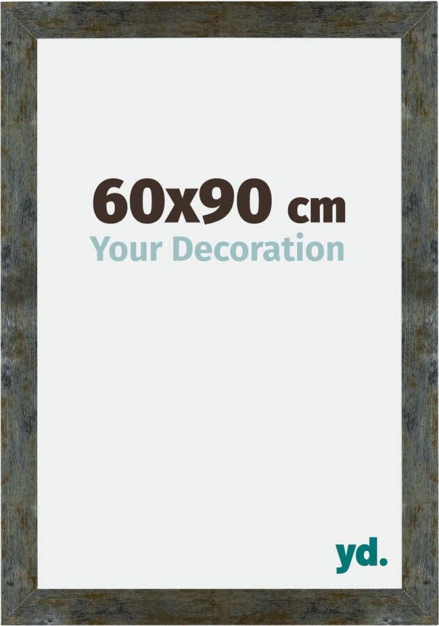 Your Decoration Mura MDF Fotolijst 60x90 cm Blauw Goud Gemeleerd