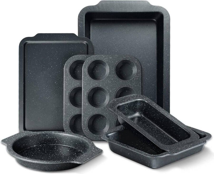 Your World Anti-aanbak Set Bakvormen 7-delig Bakgerei Sets Bakplaten voor oven Bakplaat Cookie Sheet Cake Pan Brood Pan Brood Pan Muffin Pan Cupcake Pan Rooster Pan Bakbenodigdheden