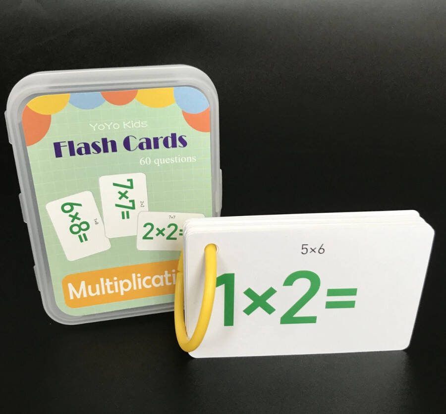 Yoyo kids Rekenkaarten Leren Rekenen Flash Cards Tafels Vermenigvuldigen Tafels Leren 60 Sommen