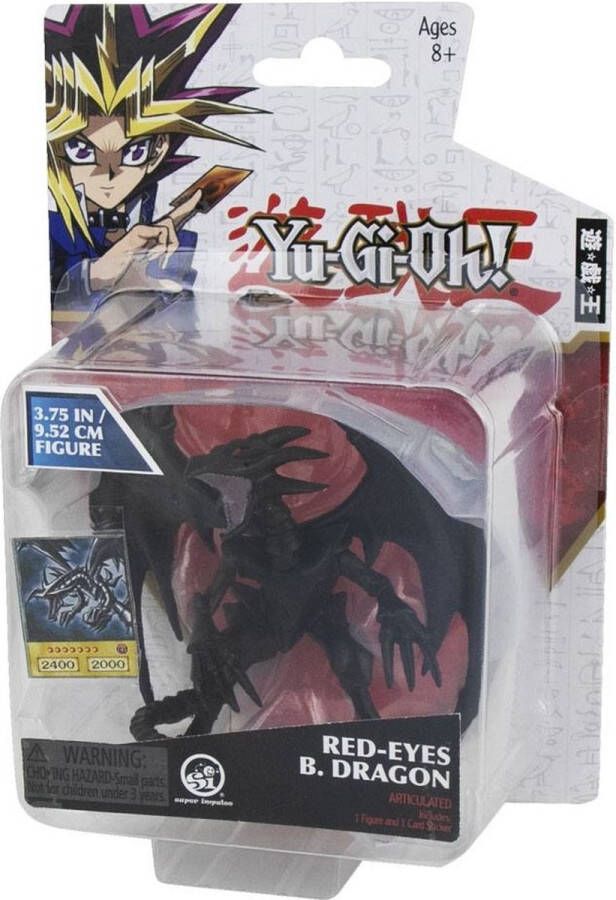 Yu-Gi-Oh! Red Eyes Black Dragon Speelfiguur 10 cm {Speelgoed voor kinderen jongens meisjes Yu-Gi-Oh YuGiOh Anime Manga Actiefiguur Draak Draken Kaarten Yami Yugi Seto Kaiba Bakura Mai Kujaku Dartz}