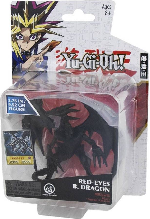Yu Gi Oh! Yu-Gi-Oh! Red Eyes Black Dragon Speelfiguur 10 cm {Speelgoed voor kinderen jongens meisjes | Yu-Gi-Oh YuGiOh | Anime Manga Actiefiguur | Draak Draken Kaarten | Yami Yugi Seto Kaiba Bakura Mai Kujaku Dartz}