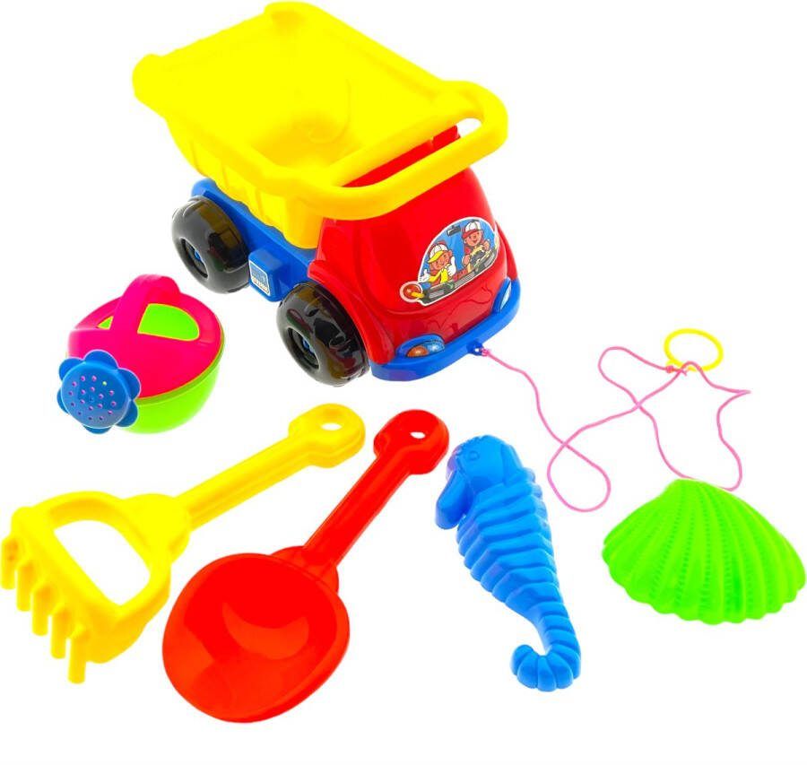 Yuan Hong Toys Kiepauto Voor Zandbak En Strand Vrachtauto Zandauto incl. 5 Dlg strandsetje 24 x 16 x 15 cm