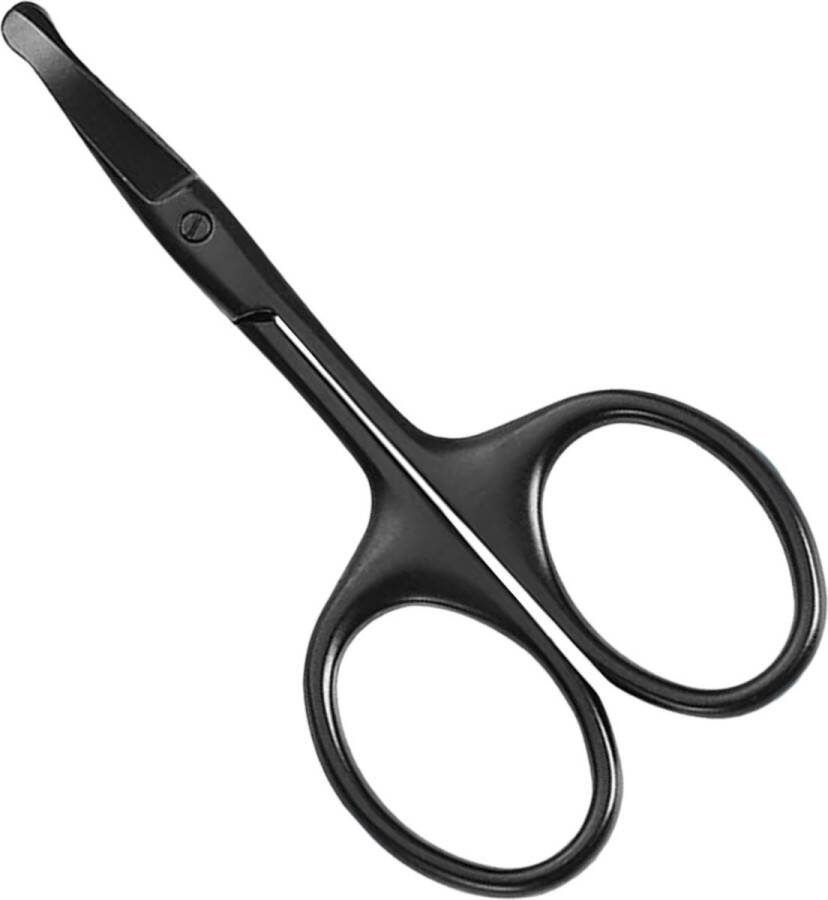 YUBBI Neusschaartje Neustrimmer Schaar voor neushaar en oorhaar Stompe schaar Zwart