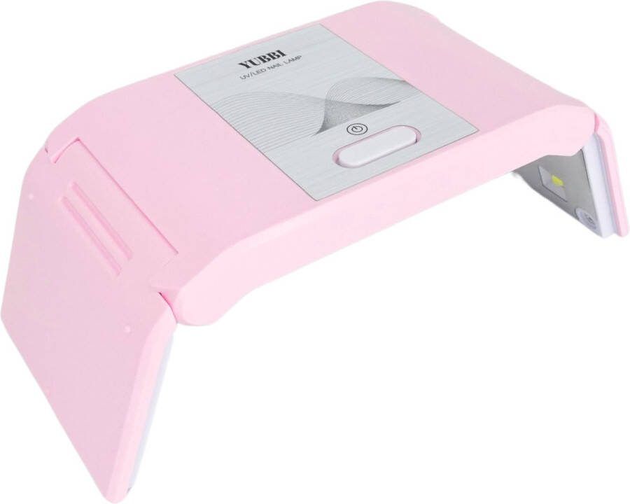 YUBBI Opvouwbare UV LED Nagellamp Mini Nageldroger 12 LED Lampen Roze- 36 Watt