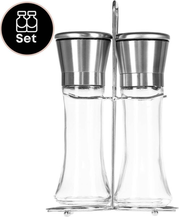 YUGN Peper en Zout Stel 20 cm RVS 190 ml Oa voor Eieren Cadeautip