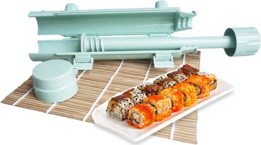 YUGN Sushi Set Sushi Bazooka en Sushi Matje Bamboe Sushi Maker Sushi Kit Sushimatje Sushi Mat Cadeau tip Sinterklaas Black Friday Kerst
