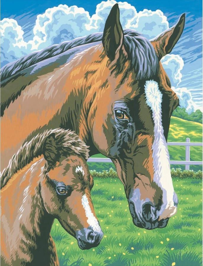 YUKO Schilderen op nummer – Paard met veulen Schilderen op nummer volwassenen schilderen op nummer kinderen