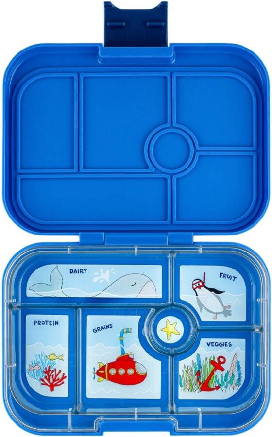 Yumbox Original lekvrije Bento box lunchbox 6 vakken Surf Blauw Submarine tray