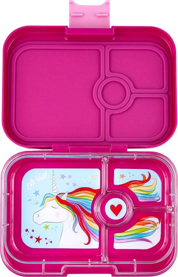 Yumbox Panino lekvrije Bento box broodtrommel 4 vakken Malibu Purple Unicorn tray