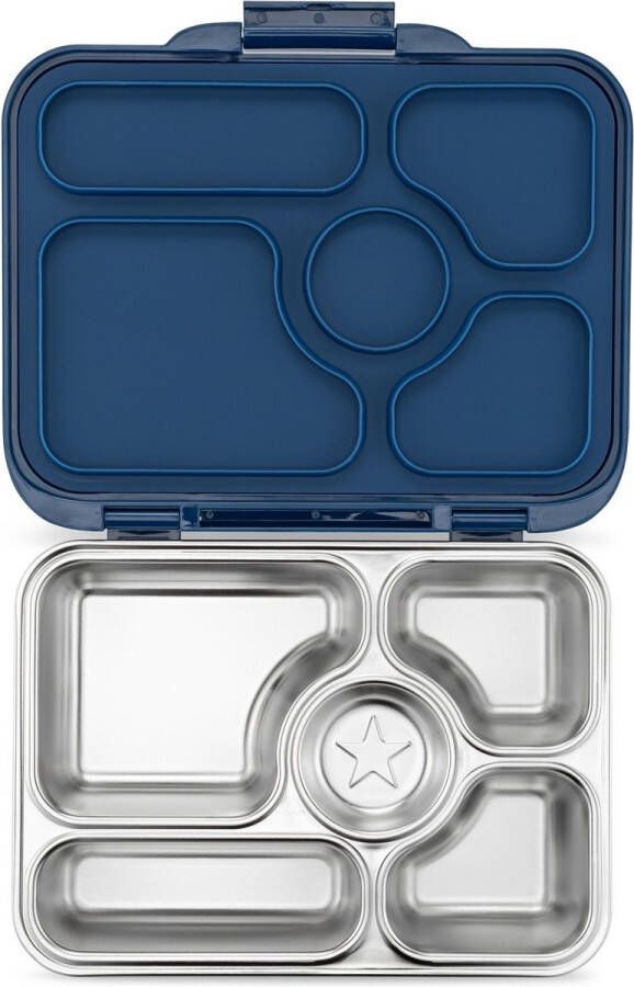 Yumbox Presto RVS lekvrije Bento box lunchbox volwassenen Santa Fe blauw