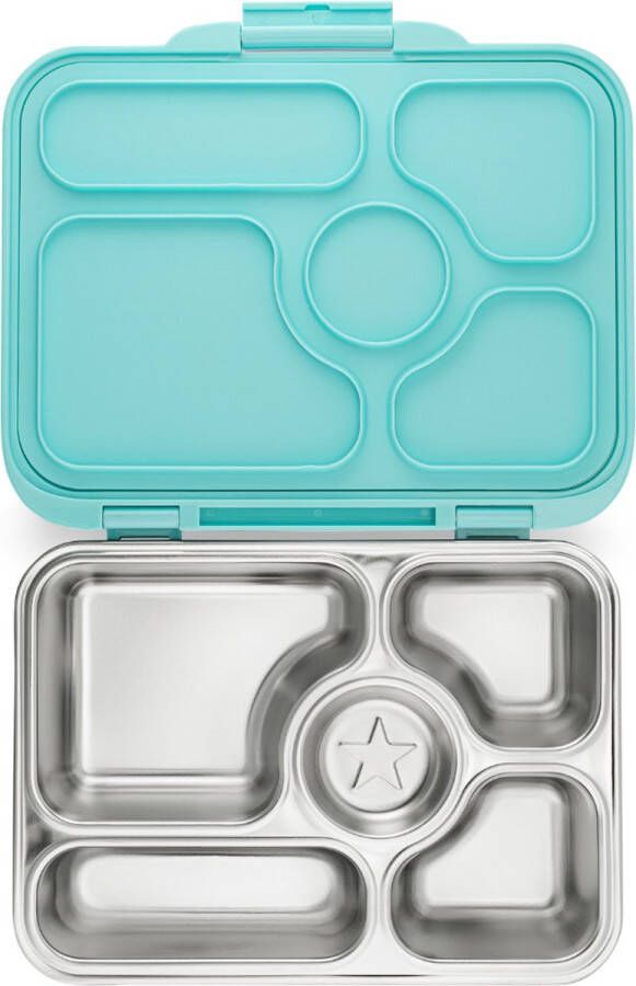 Yumbox Presto RVS lekvrije Bento box lunchbox volwassenen Tulum Aqua Blue
