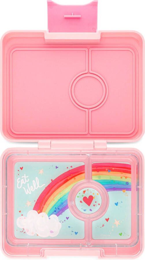 Yumbox Snack lekvrije Bento box lunchbox 3 vakken Coco roze Rainbow tray