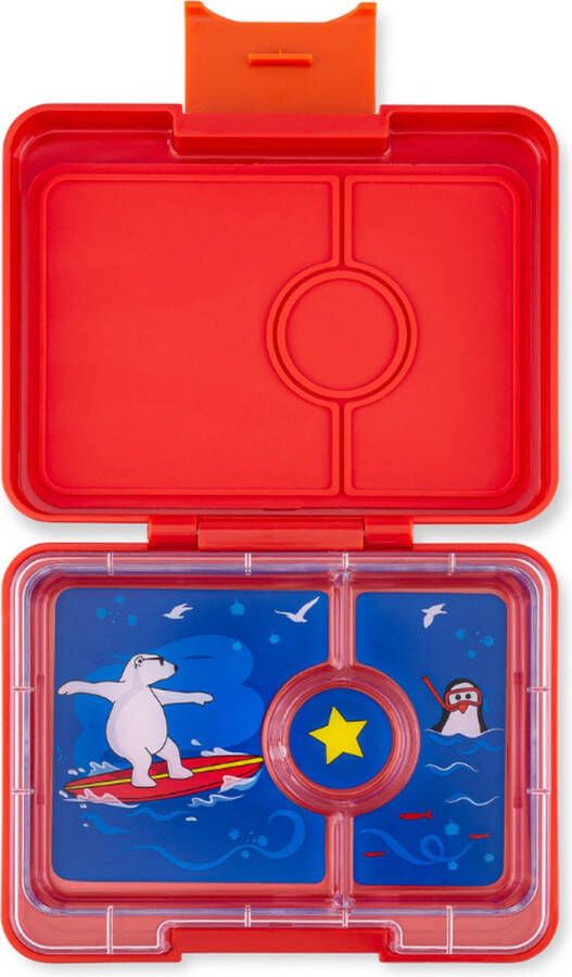 Yumbox Snack lekvrije Bento box lunchbox 3 vakken Roar Red Polar Bear tray