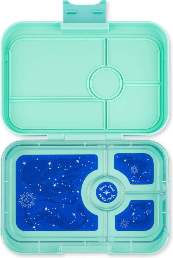 Yumbox Tapas XL lekvrije Bento box lunchbox 4 vakken Bali Aqua Zodiac tray