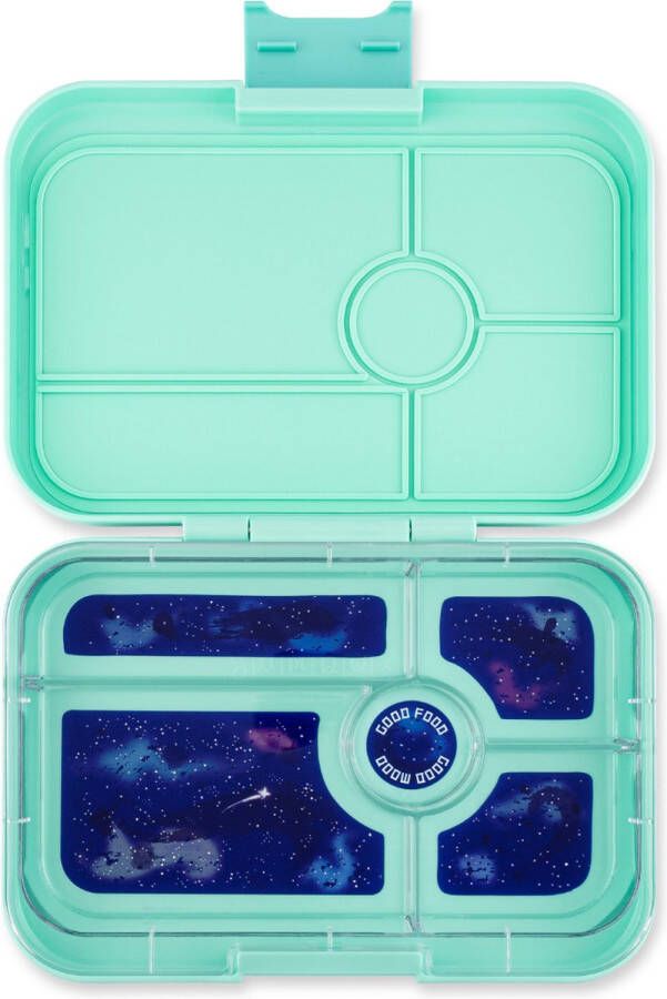 Yumbox Tapas XL lekvrije Bento box lunchbox 5 vakken Bali Aqua Space Galaxy tray