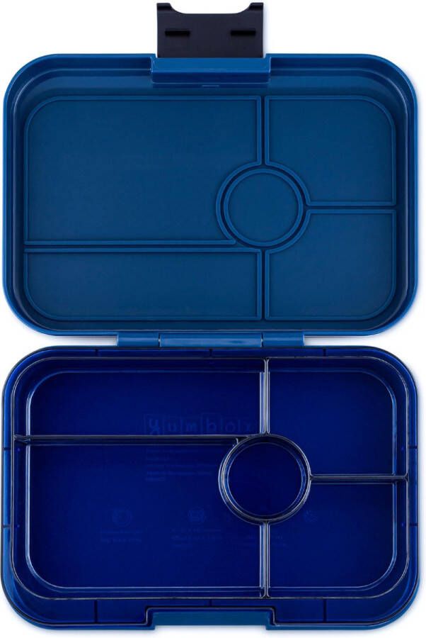 Yumbox Tapas XL lekvrije Bento box lunchbox 5 vakken Monte Carlo Blue Navy Clear tray